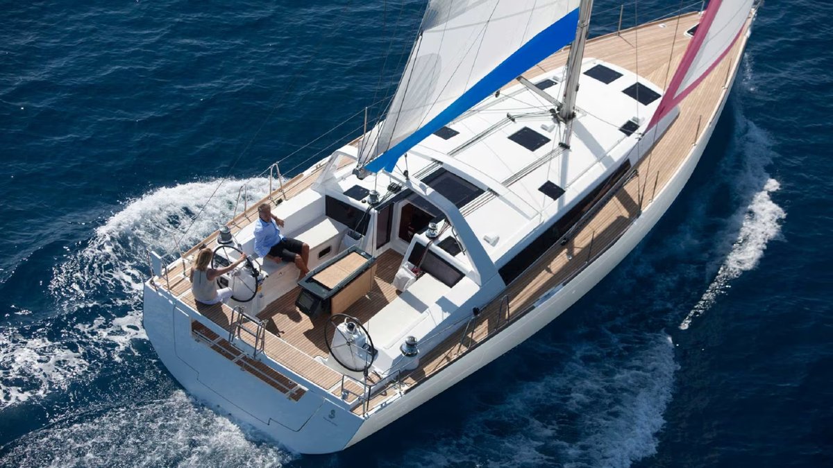 Yacht hauled out at a boatyard for pre-purchase survey inspection