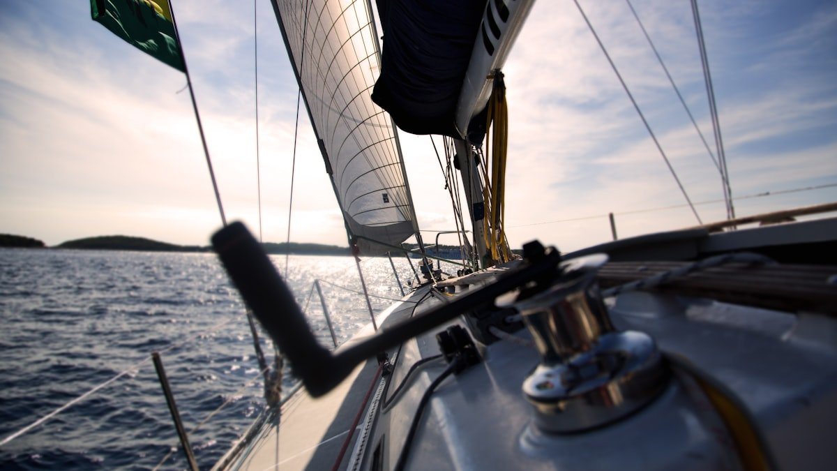 Sailboat moored in a European marina
